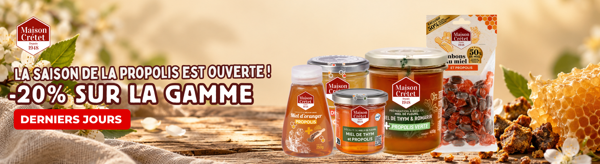 -20% sur la gamme propolis dernière chance